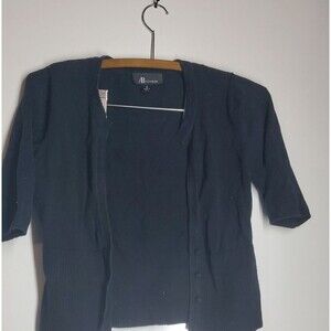AB Studio Short Sleeve Black Girls Sweater.  Size S.